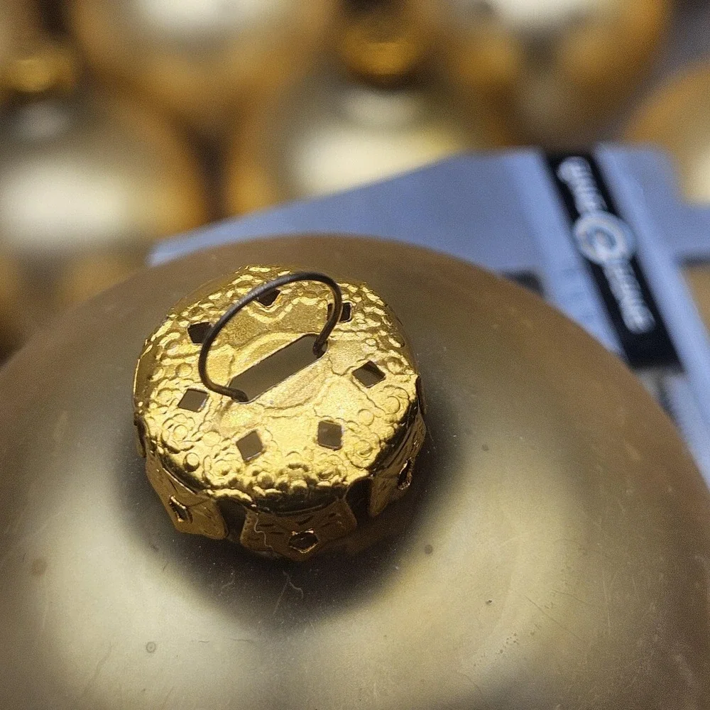 Vintage Matte Gold Glass Christmas Ornaments Set‎ 18 Holiday Tree Round Balls